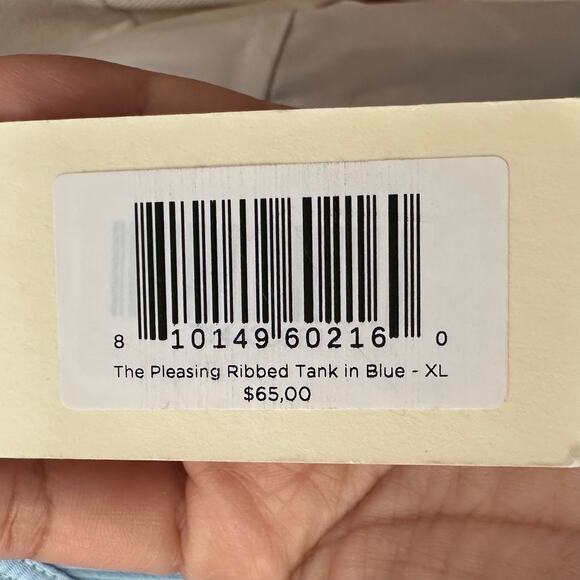 The Pleasing Ribbed Tank Top in Blue Size XL Brand New - Picture 5 of 11